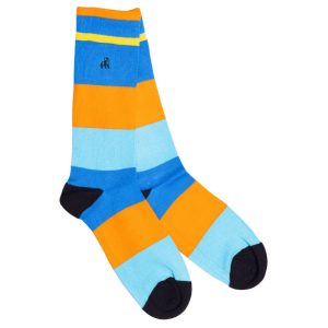 SWOLE PANDA BAMBOO SOCKS - BLUE HOOP