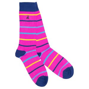 SWOLE PANDA BAMBOO SOCKS - PINK HOOP