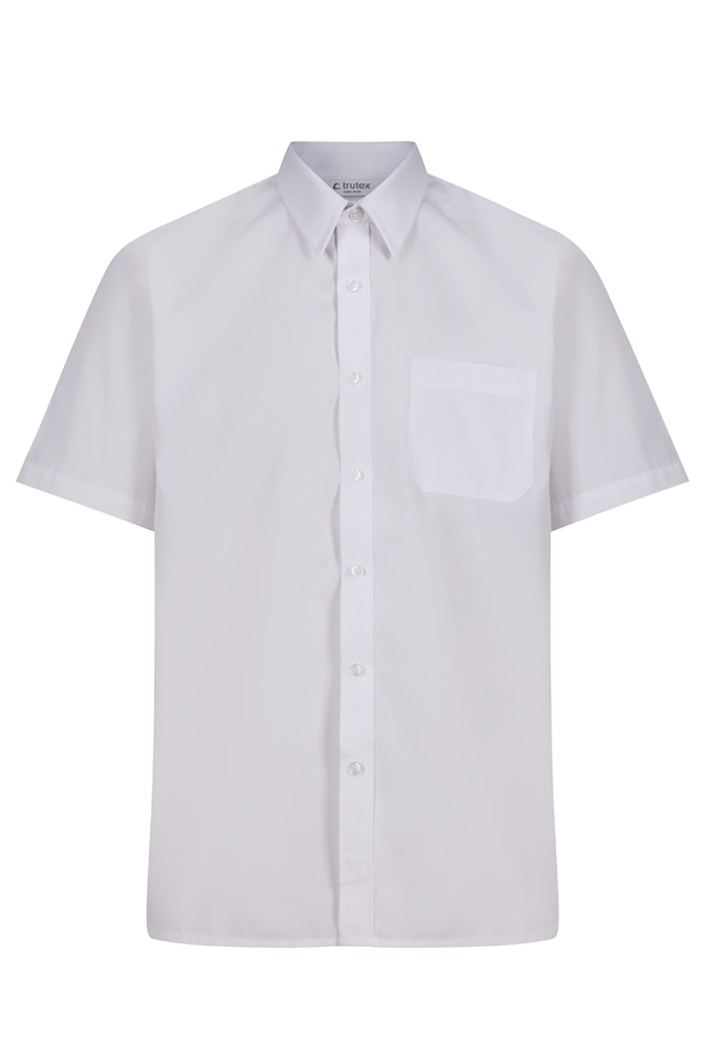 BOYS SHORT SLEEVE WHITE SHIRT (TWIN PACK) Cain of Heswall