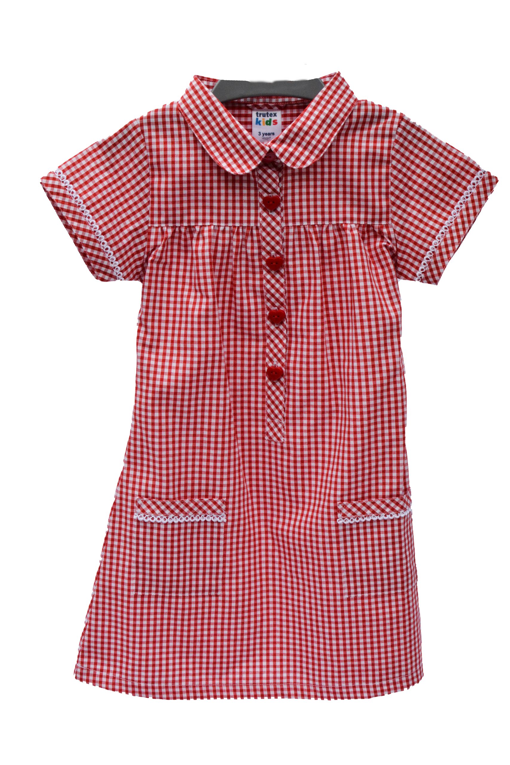 GINGHAM BUTTON DRESS - Cain of Heswall