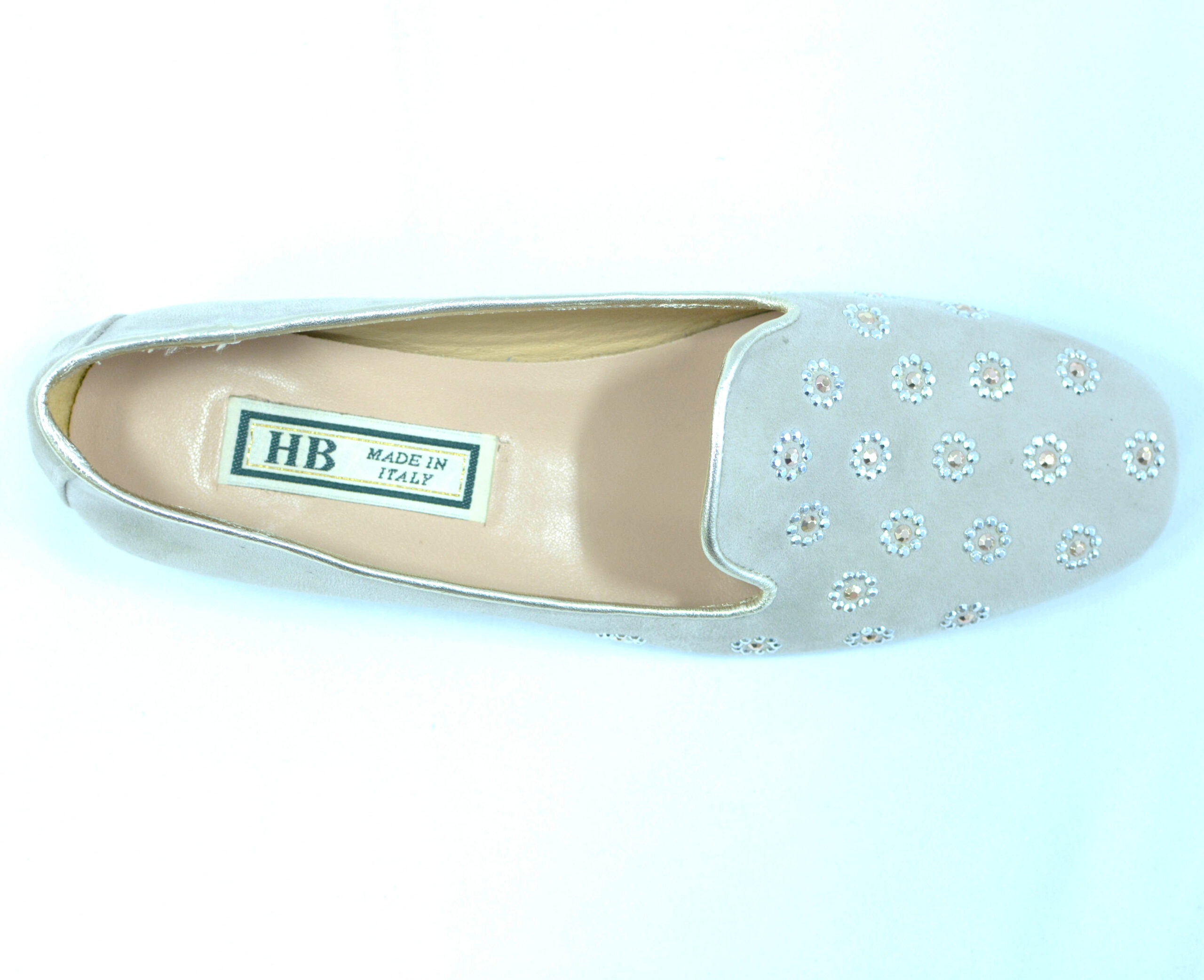 Nude Suede Jan Crystal Loafer - 3