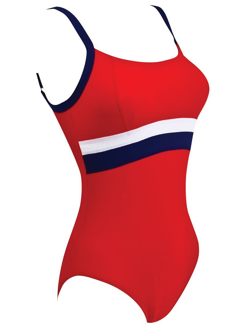 zoggs torquay scoop back red:navy