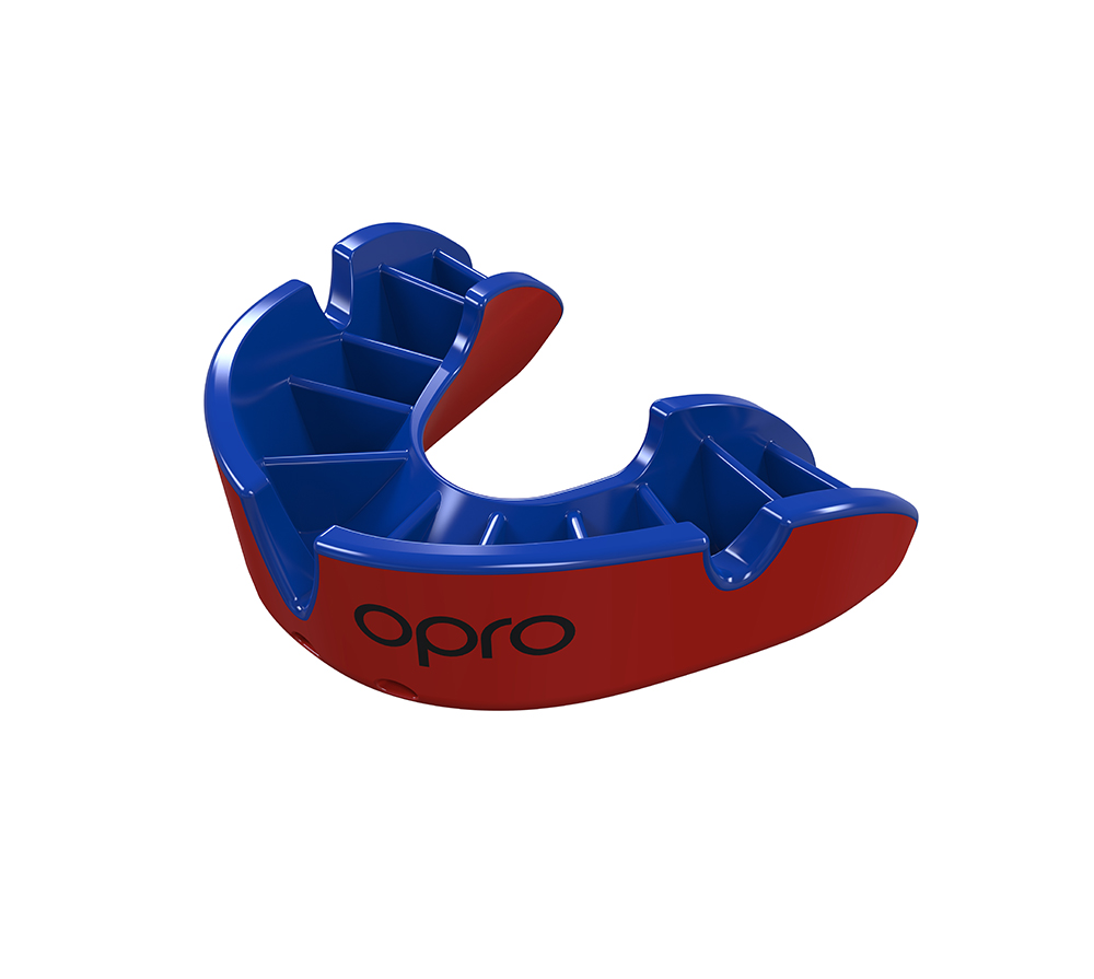 Silver Mouthguard Red Blue Fins.490