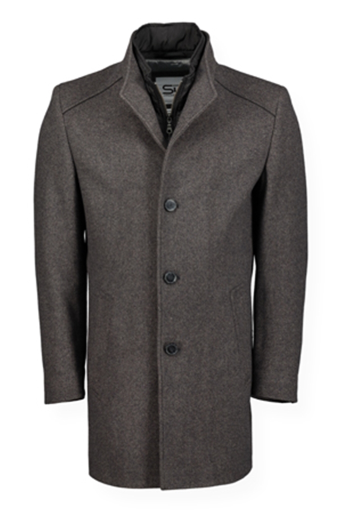 74299 WOOL COAT - GREY - Cain of Heswall