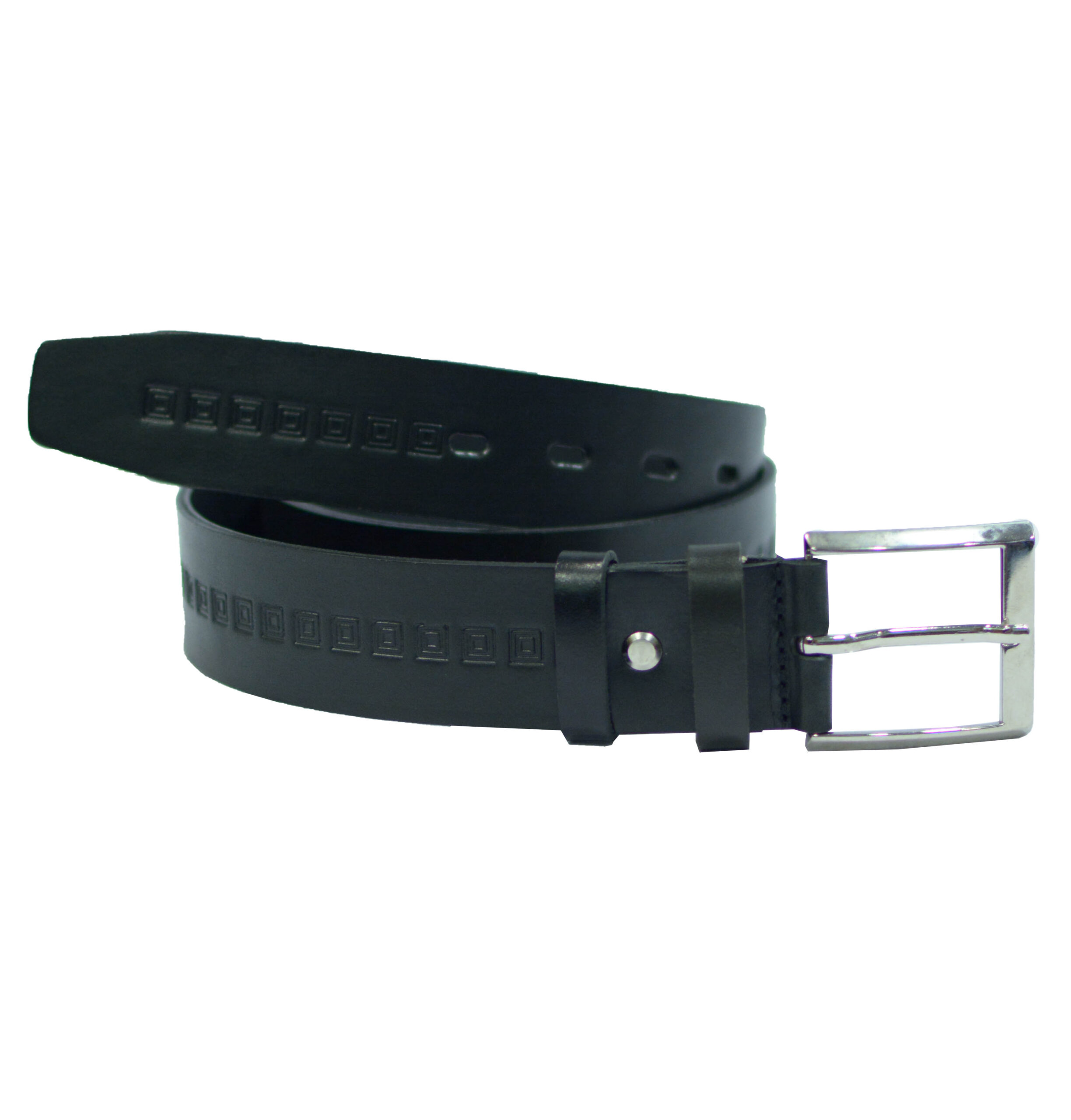 menoPiu Leather Belt black casual look Accessories Belts Leather Belts 