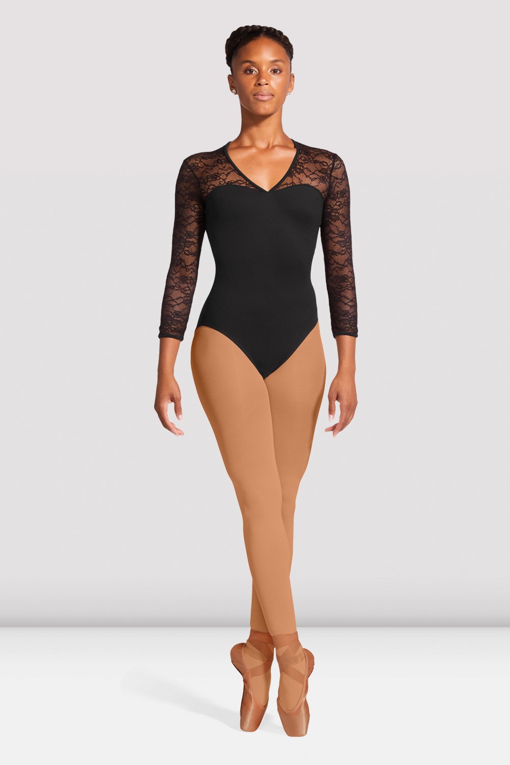 L6016 LACE 3/4 SLEEVE LEOTARD - Cain of Heswall