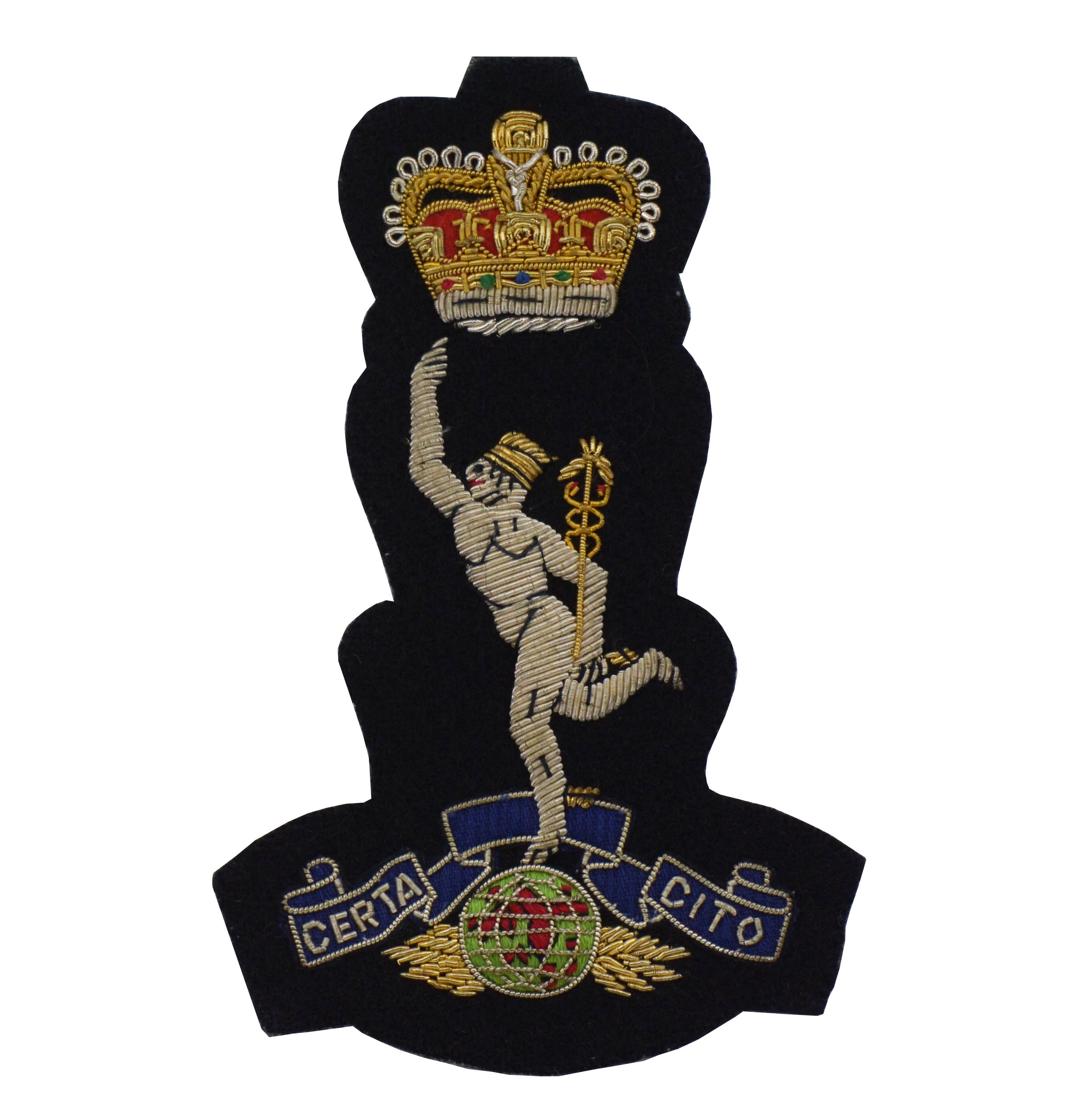 ROYAL CORPS OF SIGNALS GOLD WIRE BADGE