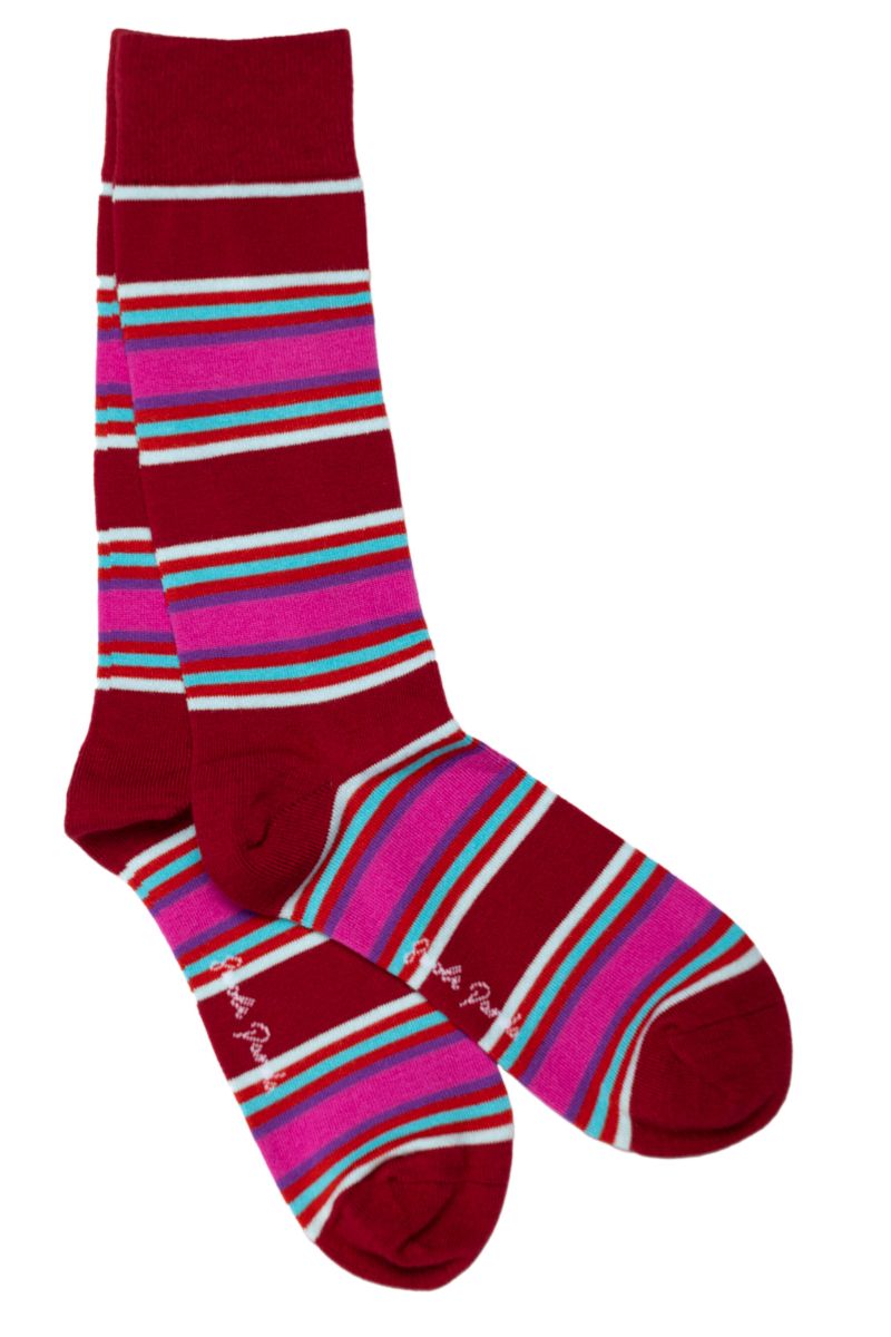 SWOLE PANDA BAMBOO SOCKS - WINE HOOP