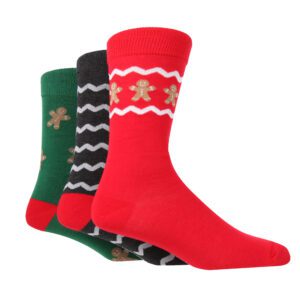 WILDFEET GINGERBREAD MAN SOCKS 3 PACK
