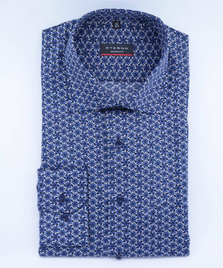 Heswall Rbl NAVY MOSAIC PRINT MF - Cain of Heswall