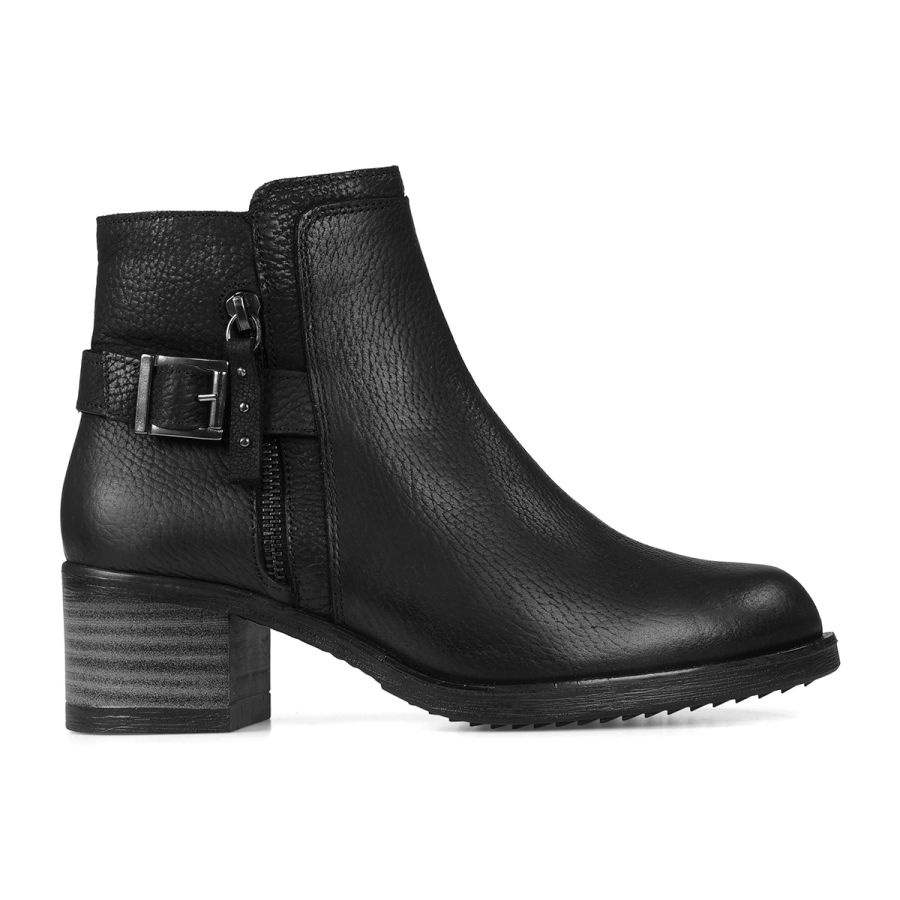 THEA HEEL ANKLE BOOT - BLACK