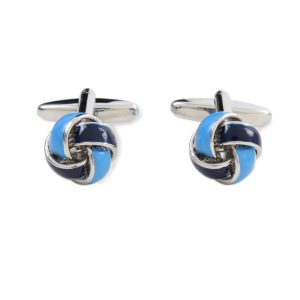 KNOT CUFFLINKS - BLUE