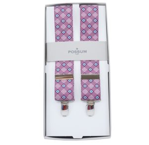 PRINT 4CLIP BRACES - WINE