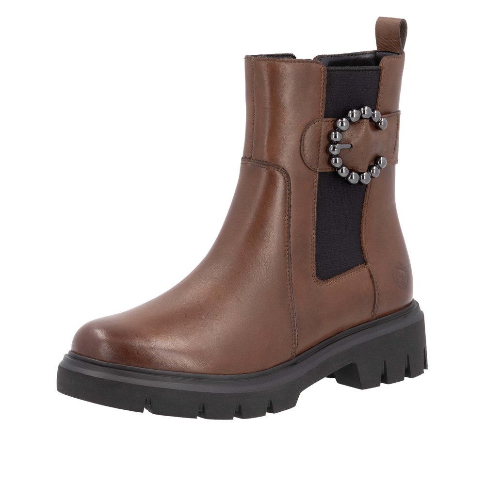 D1W74.22 BUCKLE ANKLE BOOT - CHESTNUT