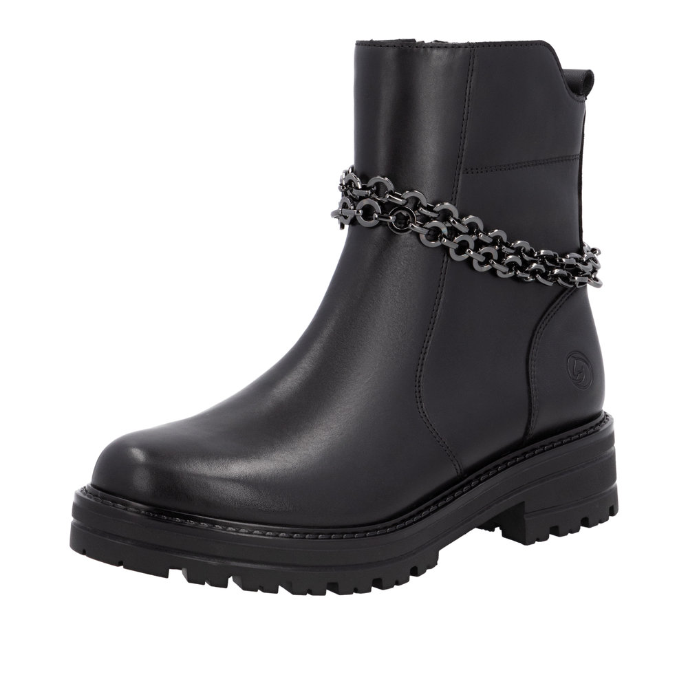 D2285.00 LH CHAIN ANKLE BOOT - BLACK