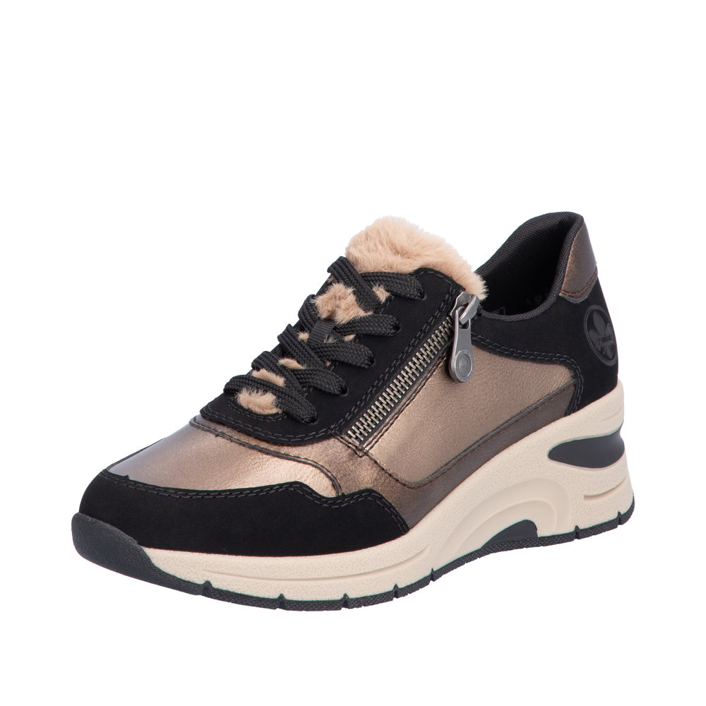 N9301.90 ZIP & LACE CASUAL WALKER - BRONZE