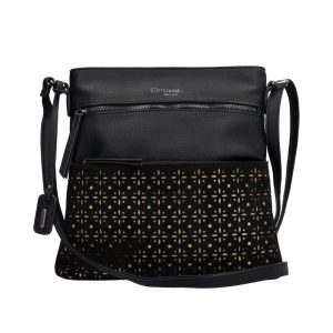 Q0715.00 SHOULDER BAG - BLACK AND GOLD