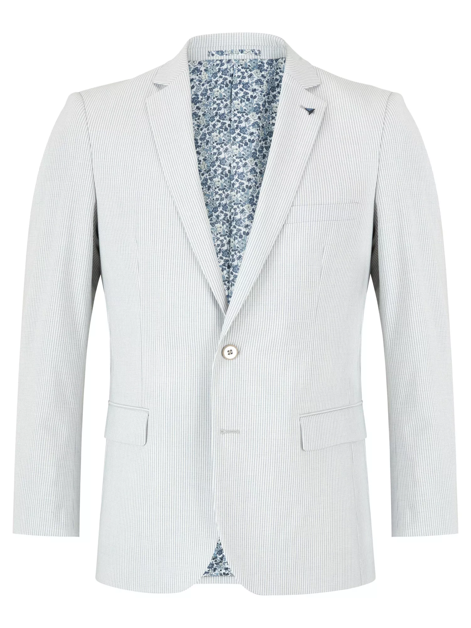 14026.21 DG'S SINGLE BREASTED STRIPE COTTON JACKET - GREY