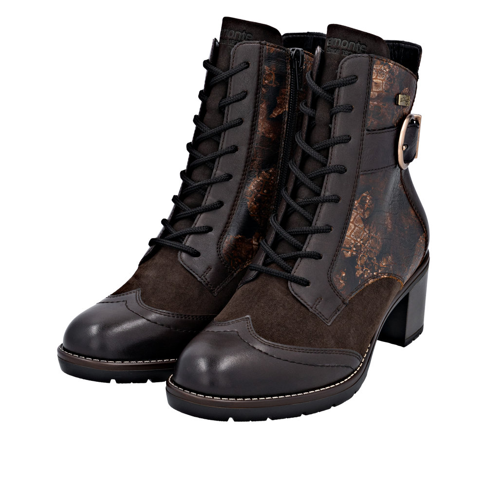 D2A77.25 LACE AND ZIP ANKLE BOOT