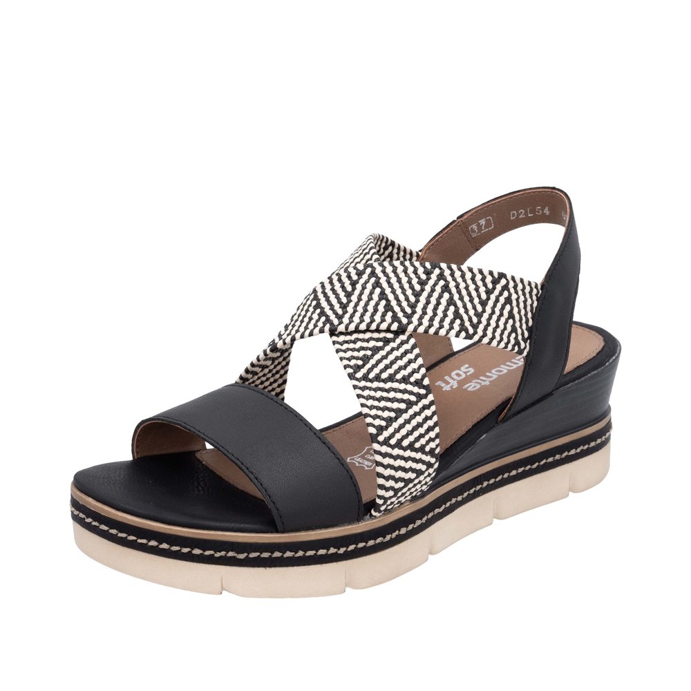 D2L54.03 X-STRAP SANDAL - BLACK