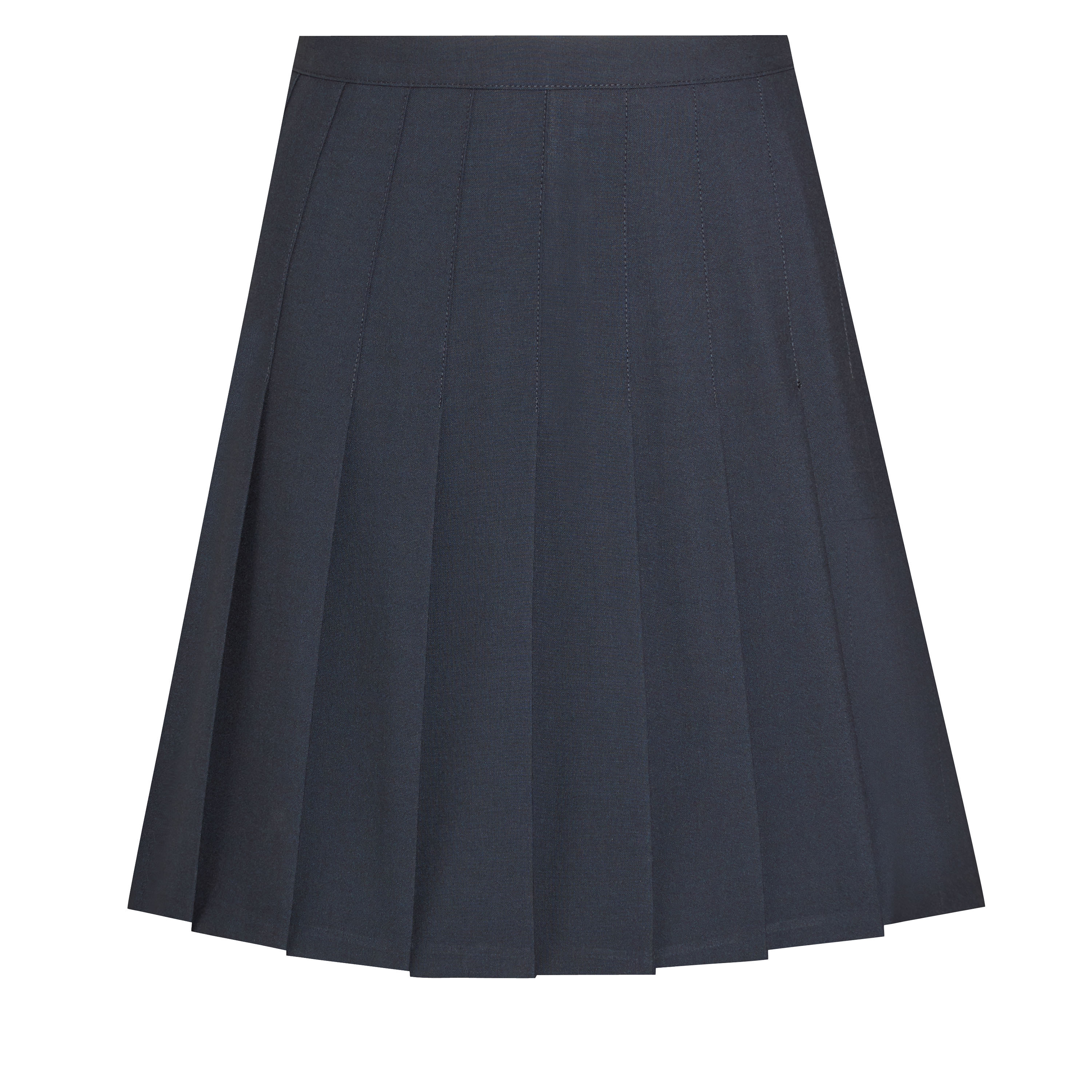 DL973 DEEP WAISTBAND PLEATED SKIRT - NAVY