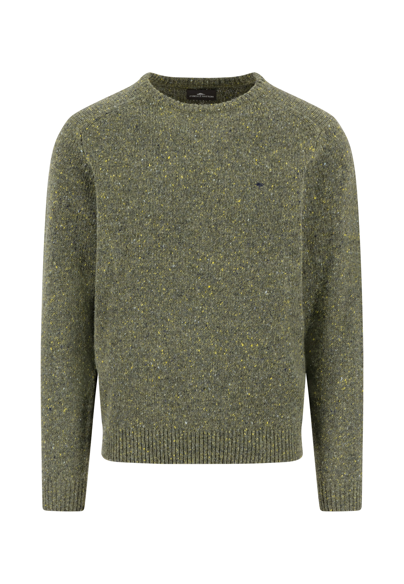 344.737 FYNCH HATTON FLECK CREW NECK PULLOVER - IVY