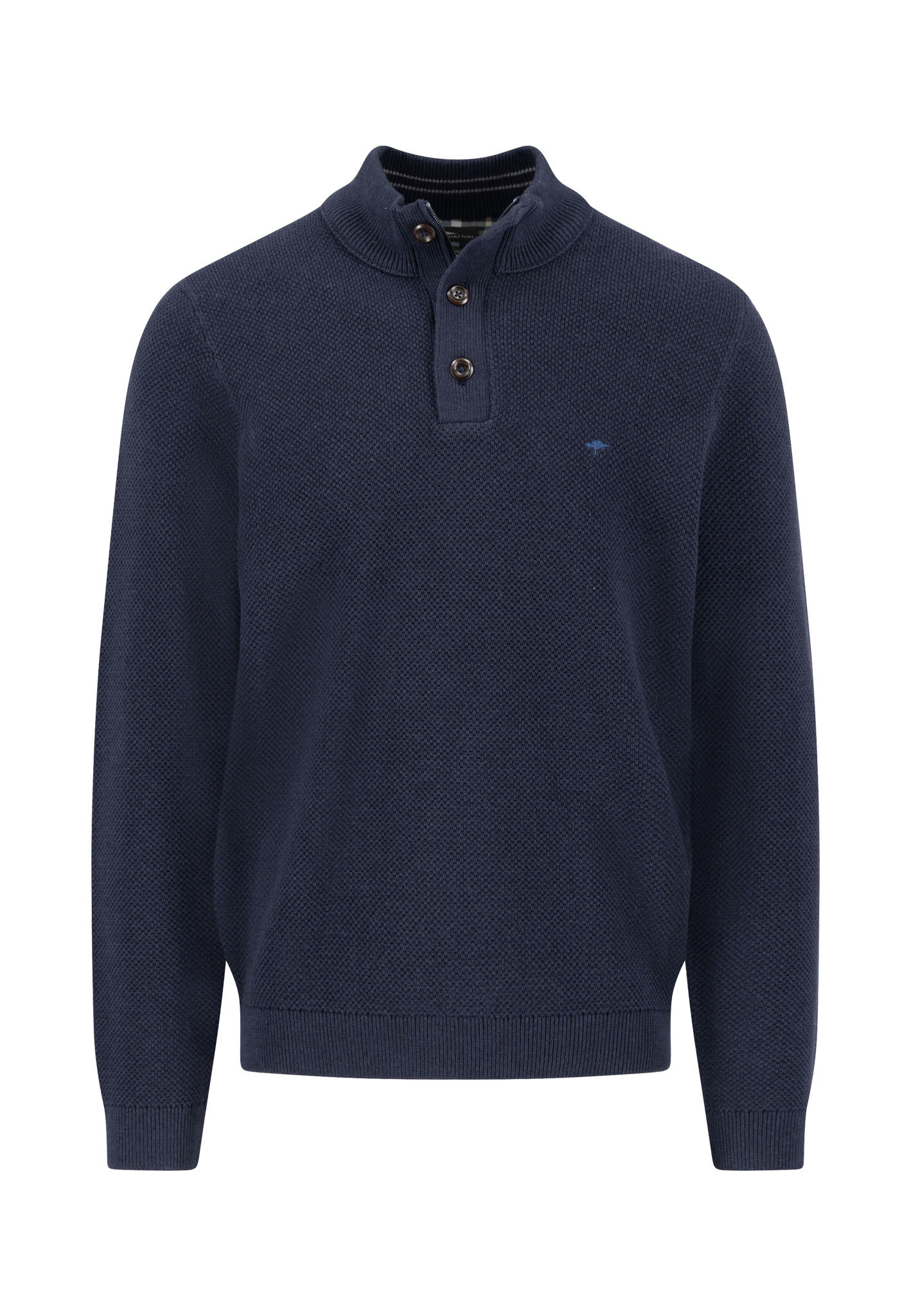 639.690 FYNCH HATTON 1/4 ZIP PULLOVER - NAVY