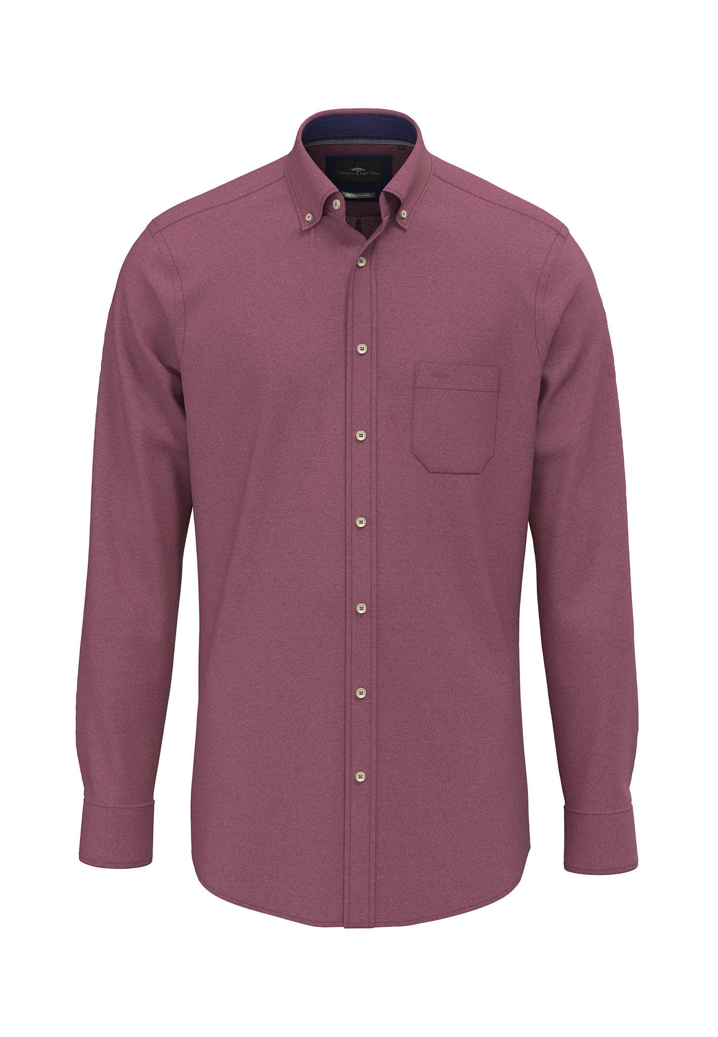 8280.368 FYNCH HATTON LONG SLEEVE PLAIN BD - MERLOT
