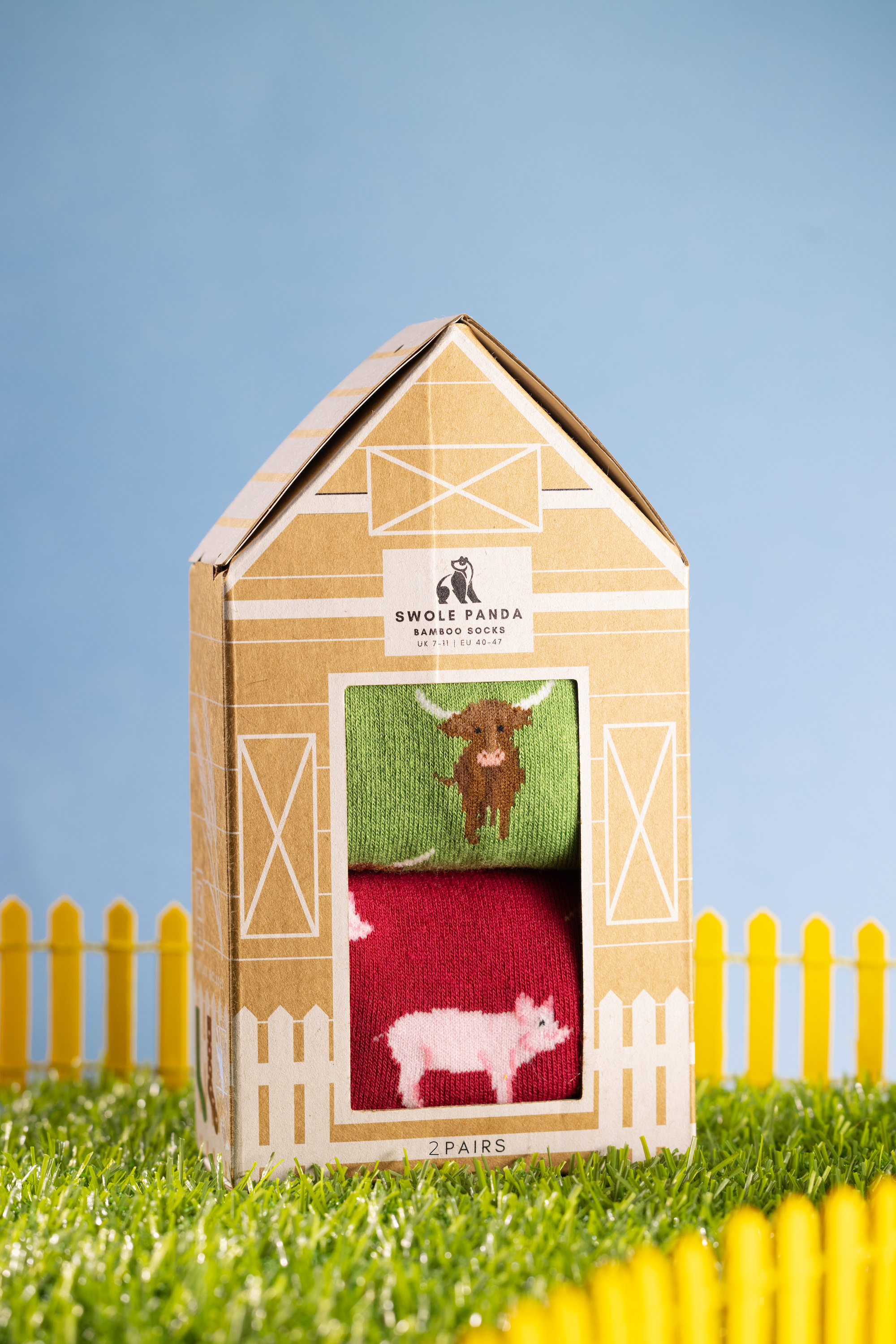 SWOLE PANDA BAMBOO SOCKS BARN BOX SET