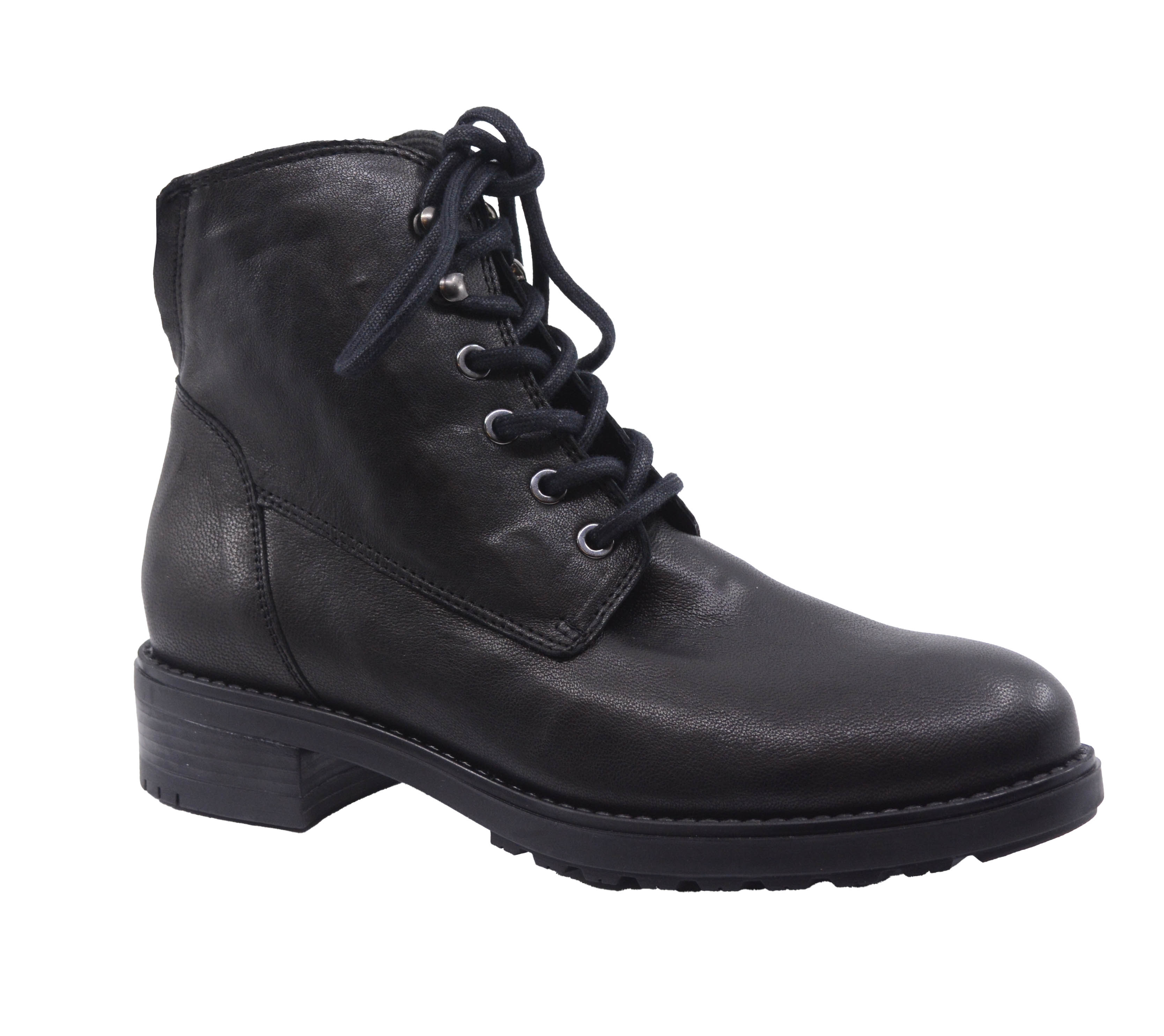 LOW HEEL ANKLE BOOT - BLACK