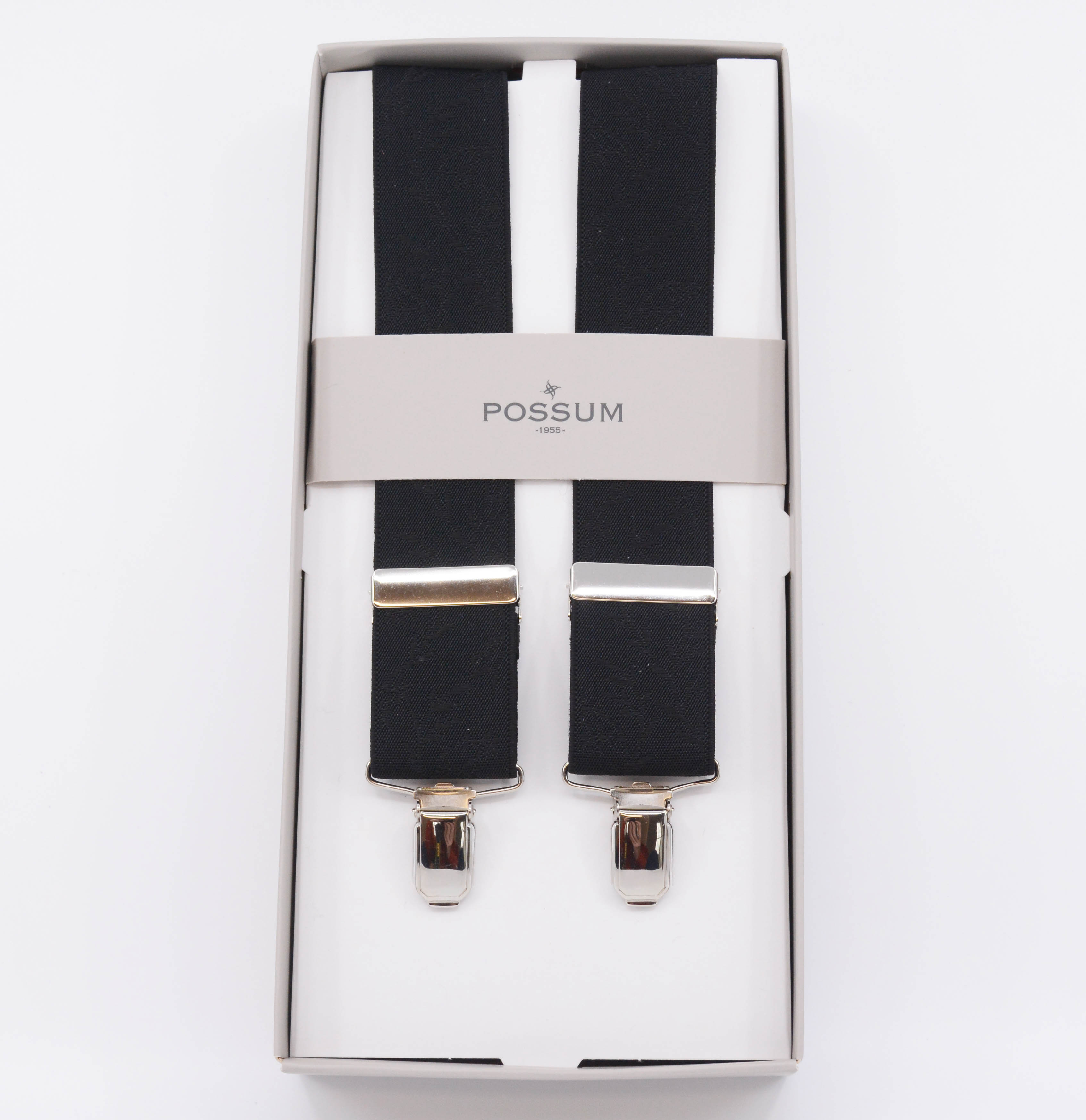 WOVEN BRANCH 4CLIP BRACES - BLACK
