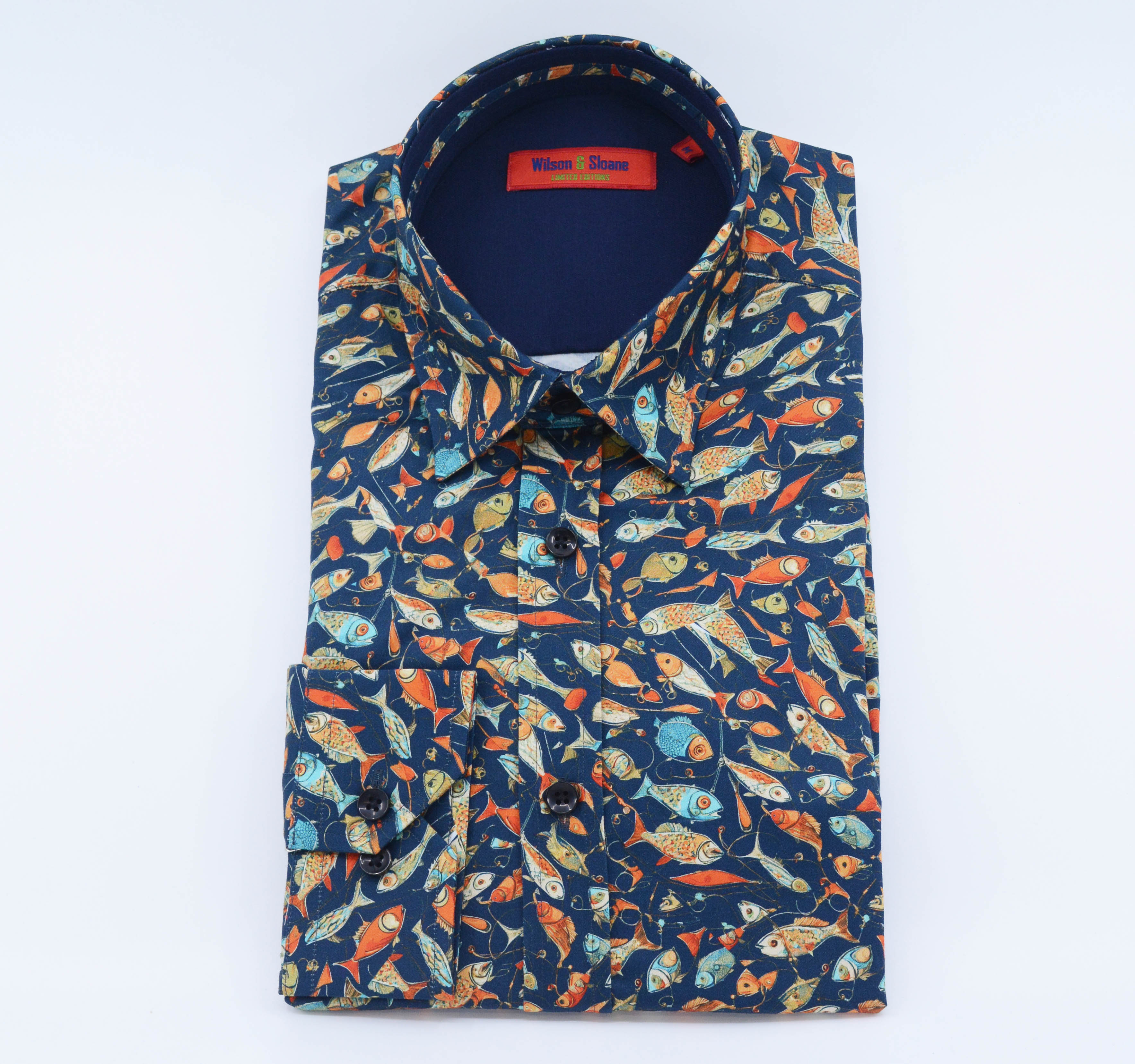 FISHING PRINT LONG SLEEVE SHIRT