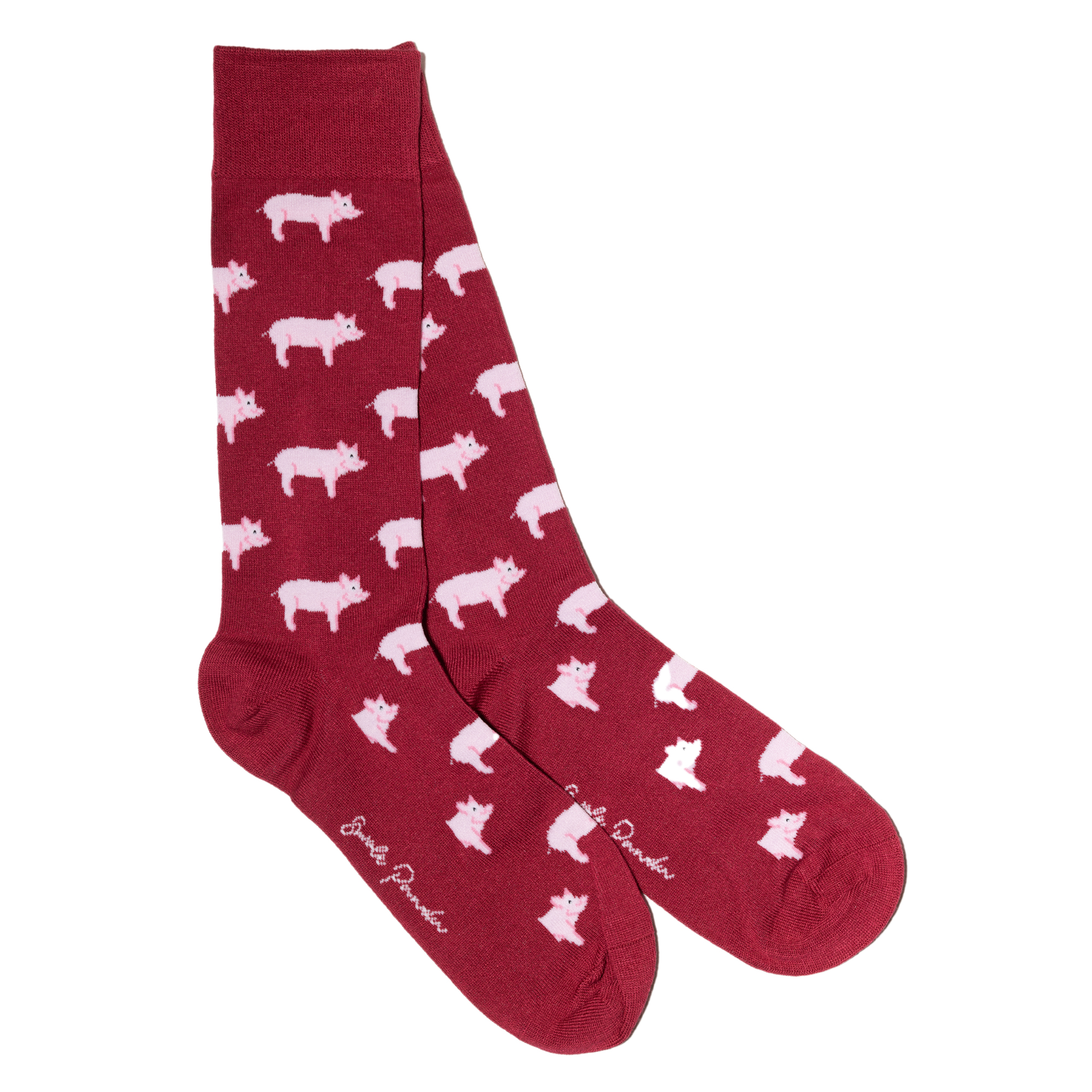 SWOLE PANDA BAMBOO SOCKS - PINK PIGS