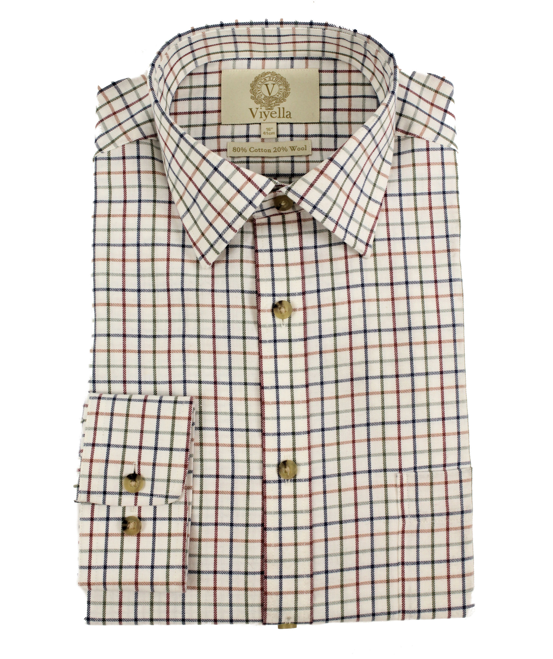 VIYELLA CHECK LONG SLEEVE SHIRT - COUNTRY COLOURS