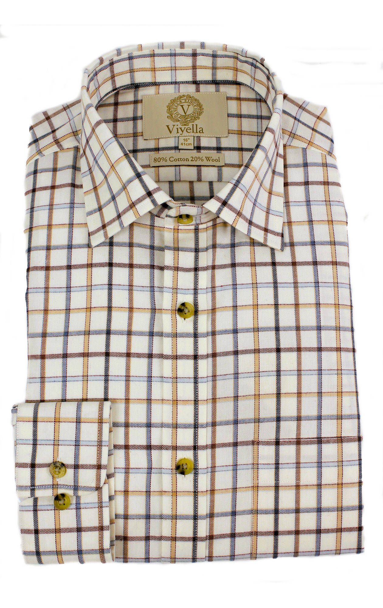 VIYELLA TATTERSALL LONG SLEEVE SHIRT - COUNTRY COLOURS