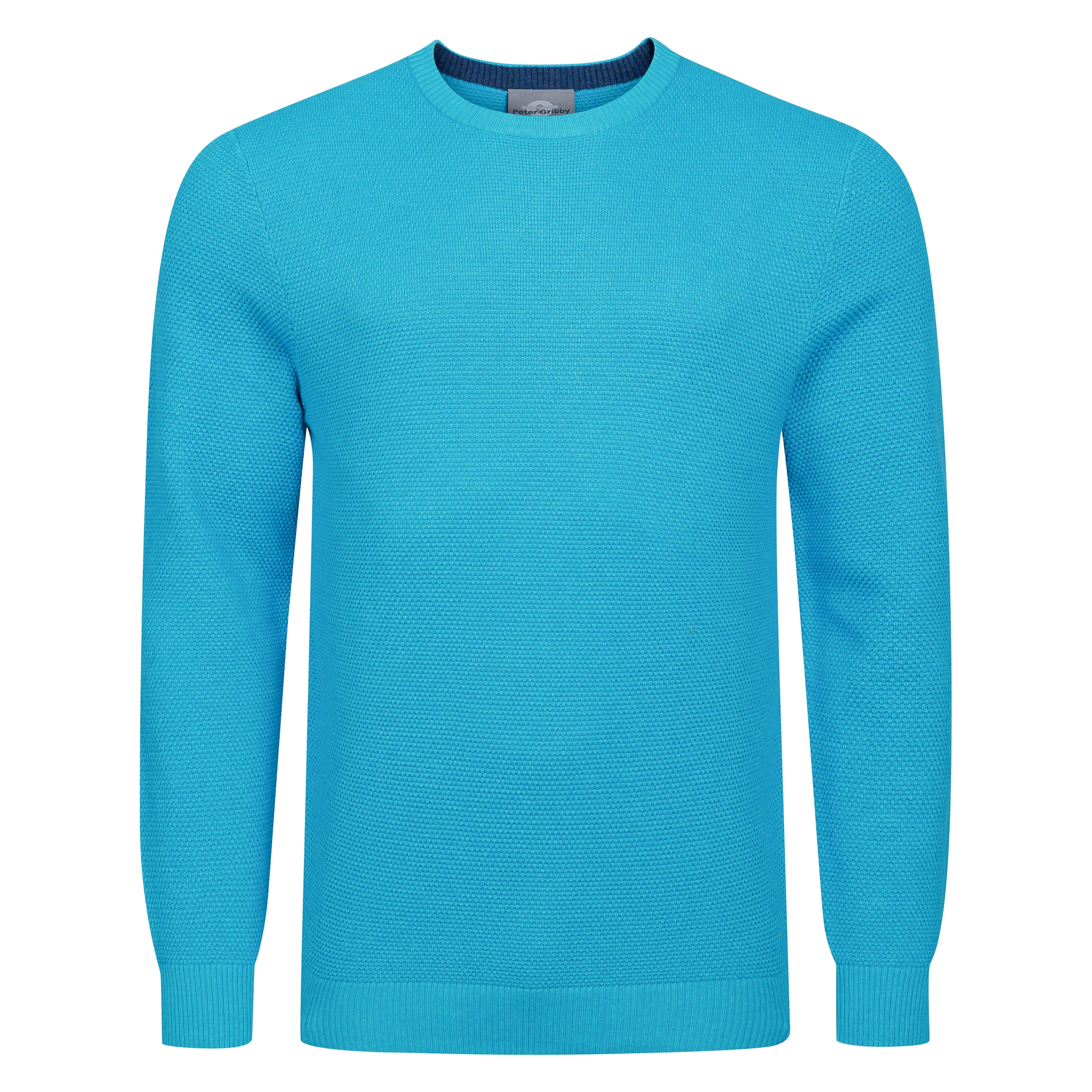 PK26100A PETER GRIBBY PATTERN PULLOVER - AQUA