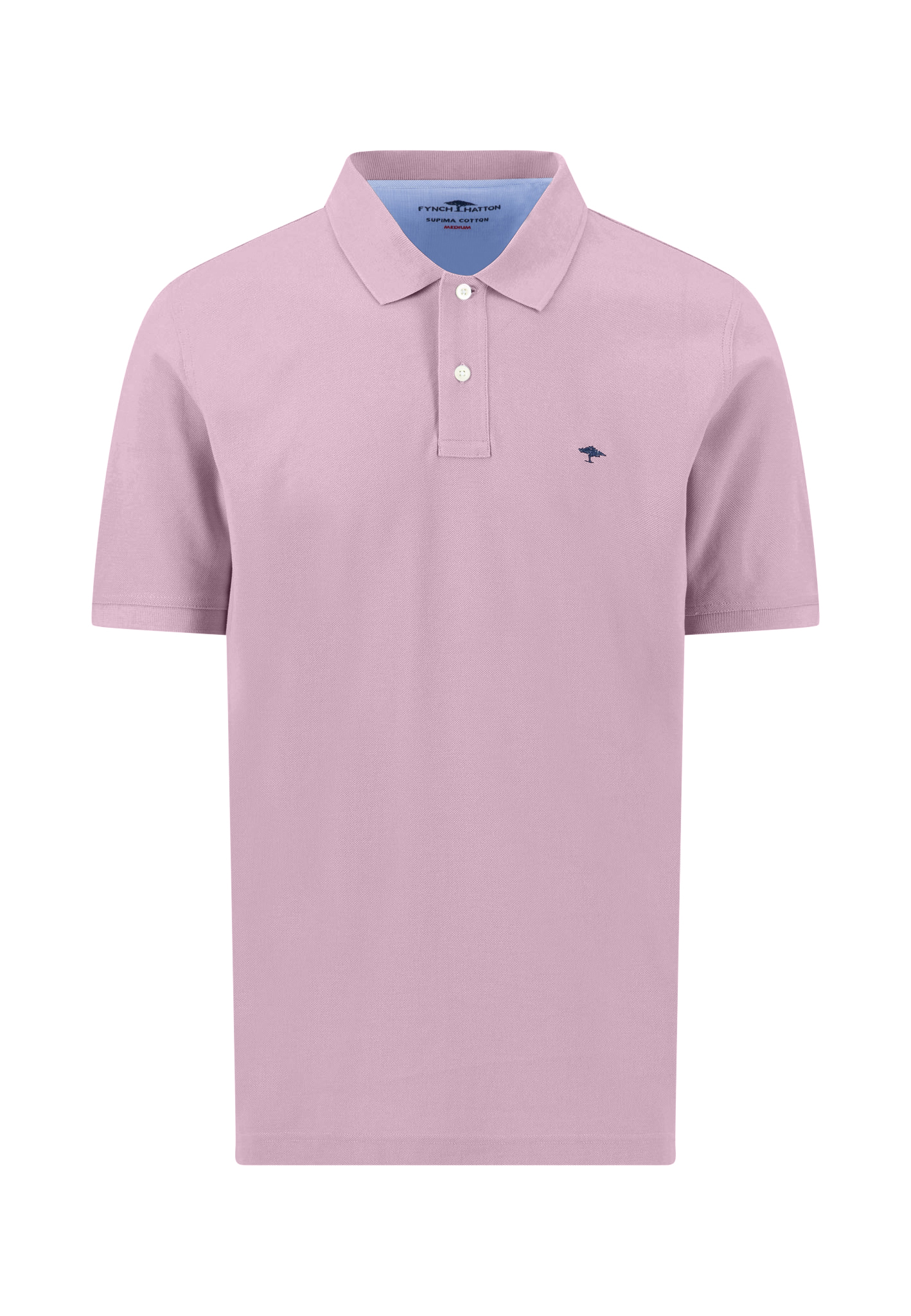 1700.6b FYNCH HATTON PLAIN COTTON POLO - MAGNOLIA