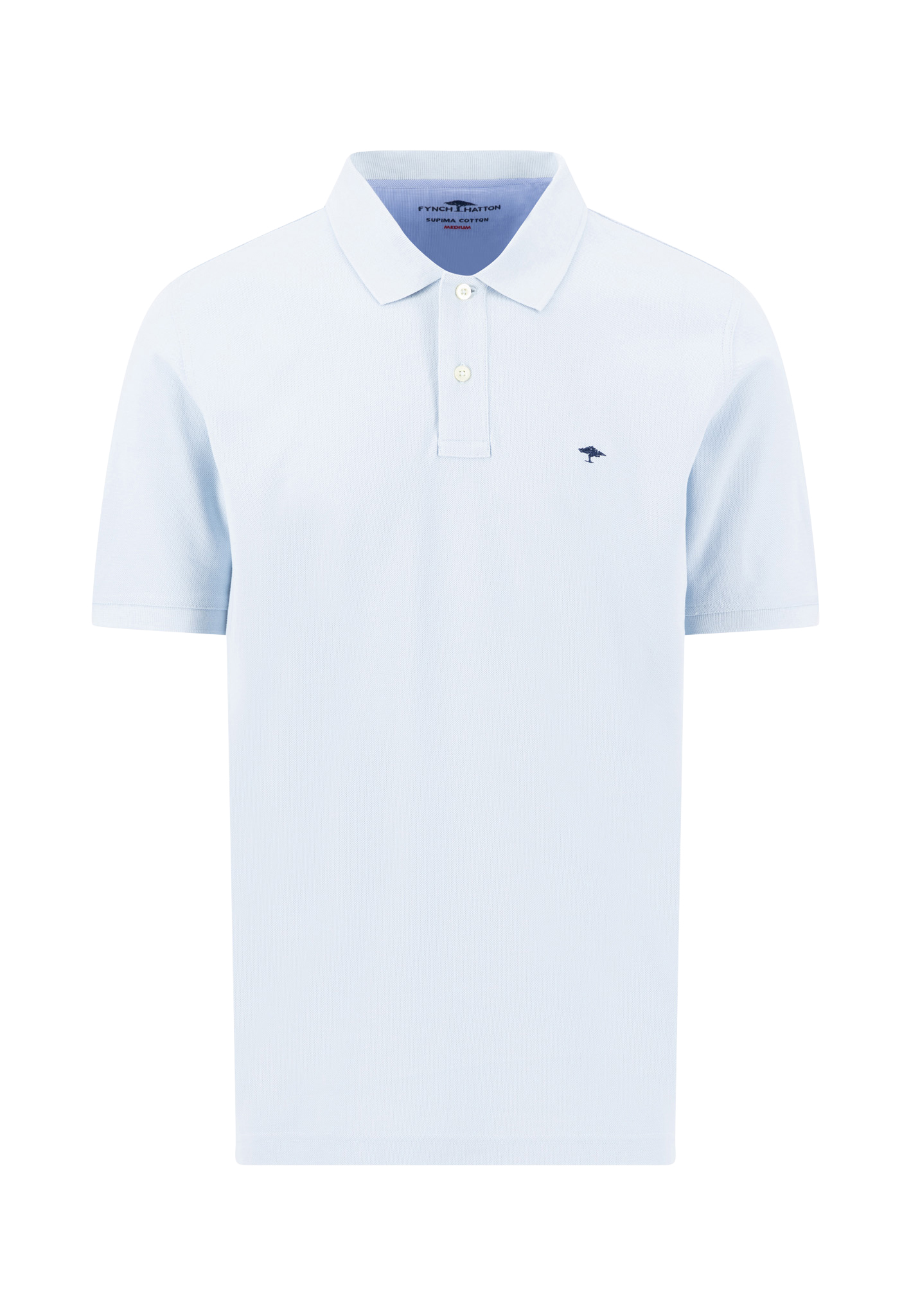 1700.6b FYNCH HATTON PLAIN COTTON POLO - HORIZON BLUE