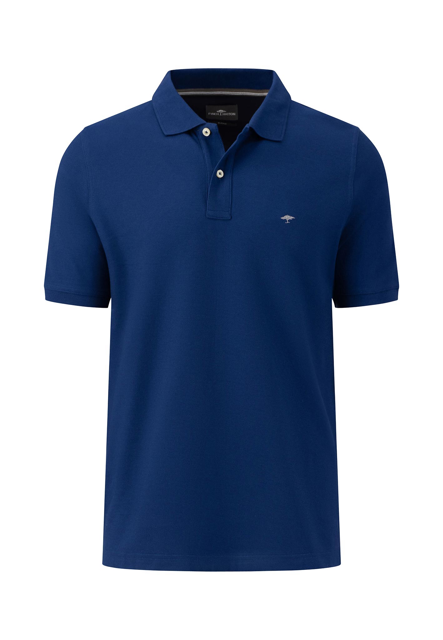 1700.5 FYNCH HATTON PLAIN COTTON POLO - MIDNIGHT