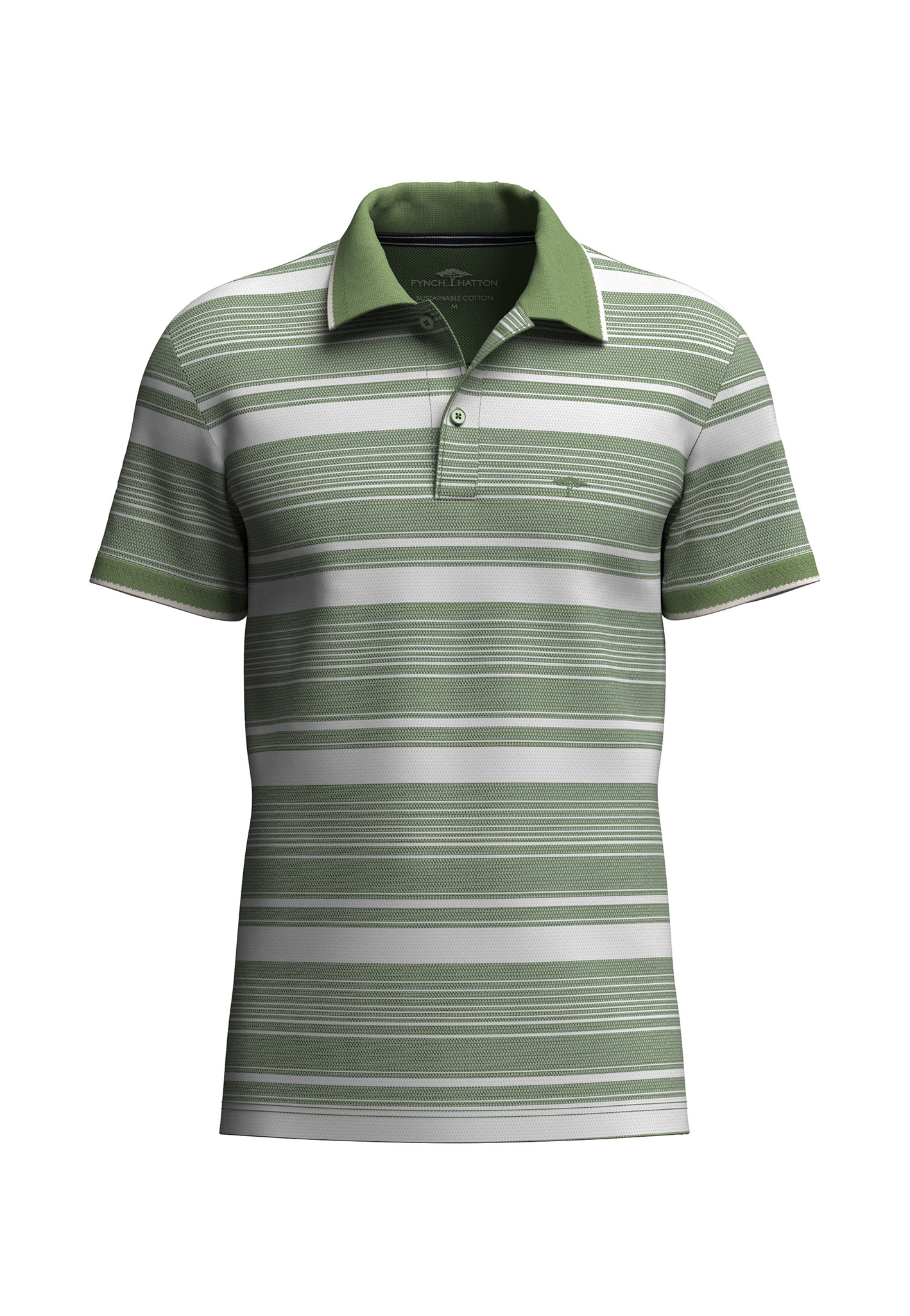 1905.740  FYNCH HATTON 2-TONE POLO - AVOCADO