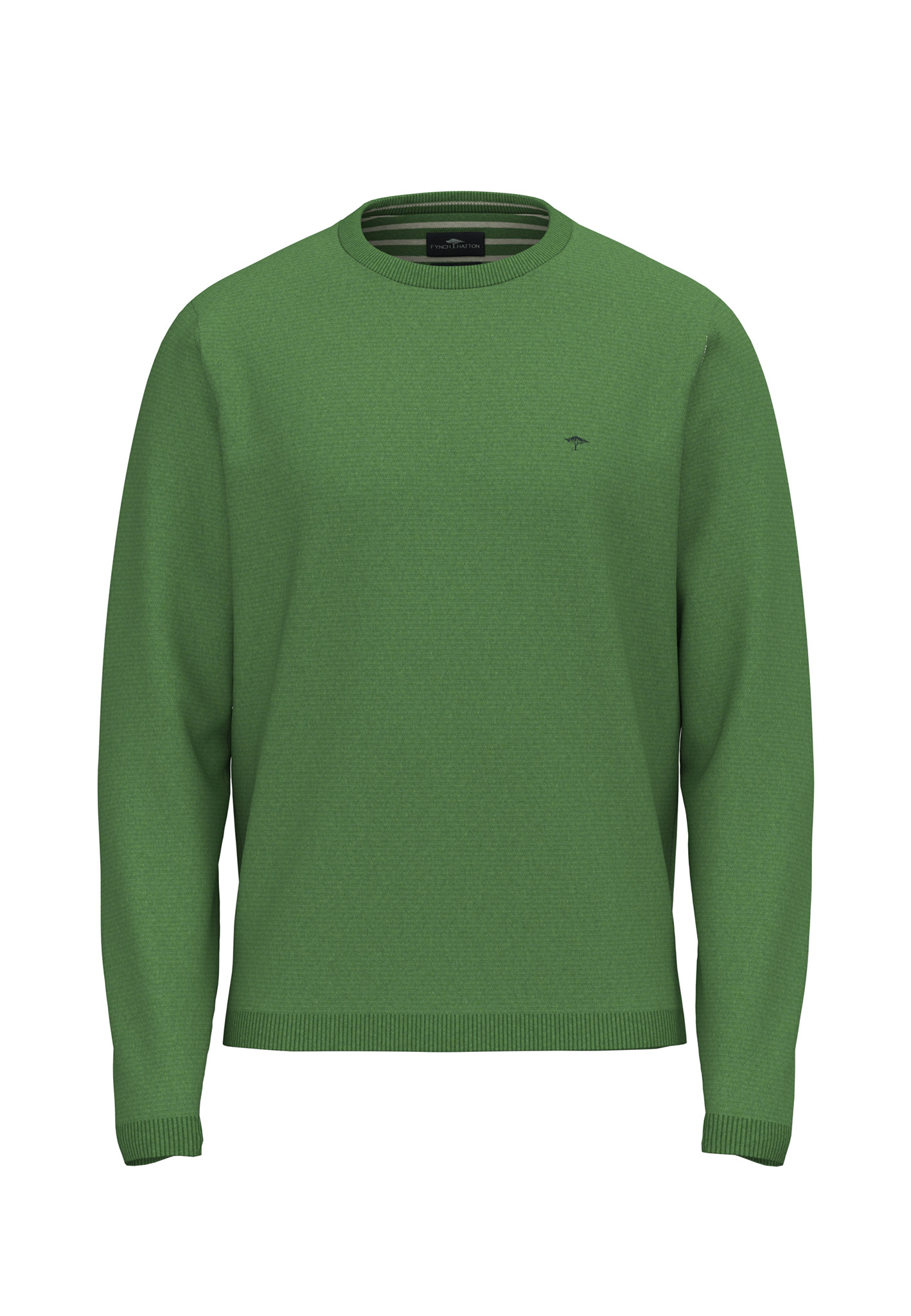 314.740 FYNCH HATTON COTTON PULLOVER - AVOCADO