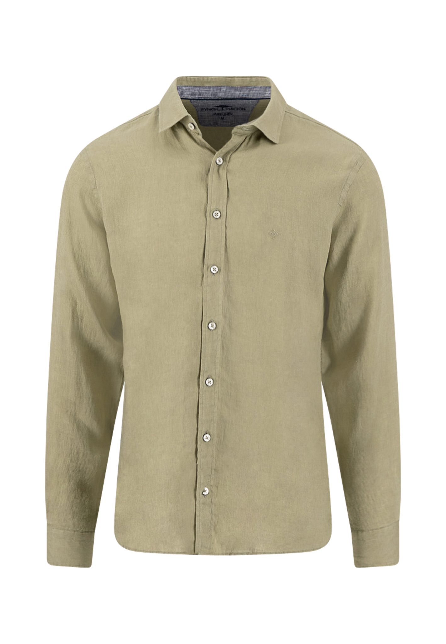 6003.745 FYNCH HATTON LONG SLEEVE PLAIN LINEN - PISTACHIO