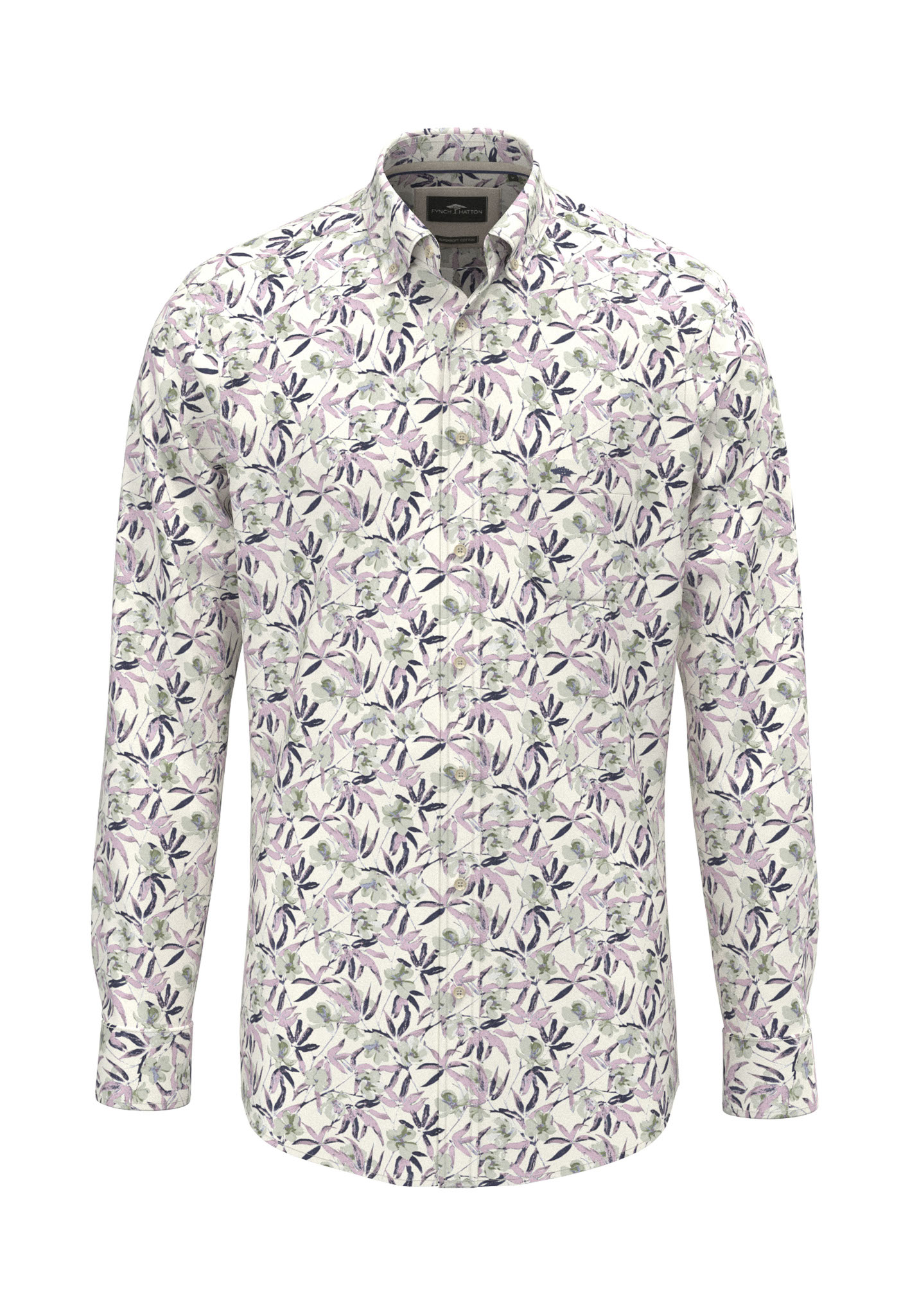 8370.464 FYNCH HATTON LONG SLEEVE PRINT BD - MAGNOLIA