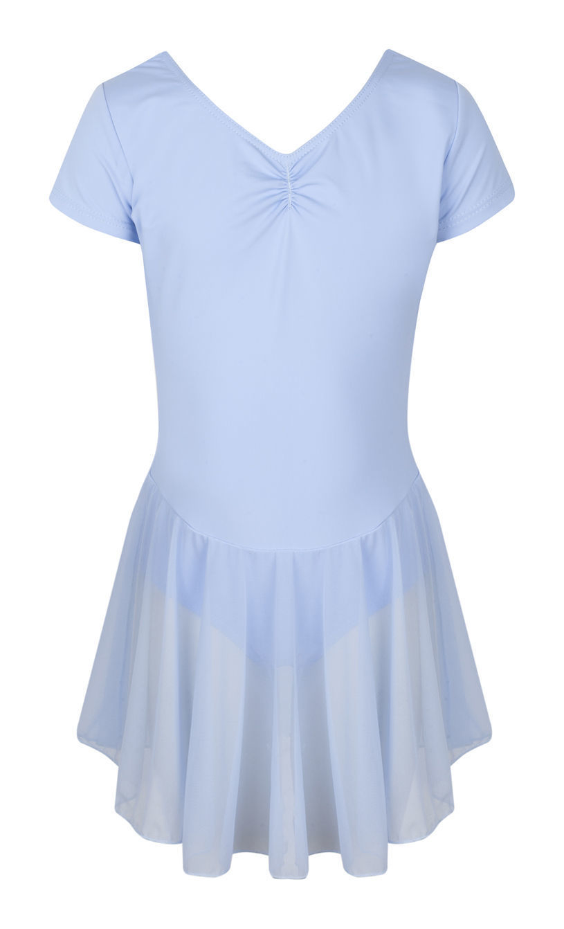 PEONY SKIRTED LEOTARD - PALE BLUE