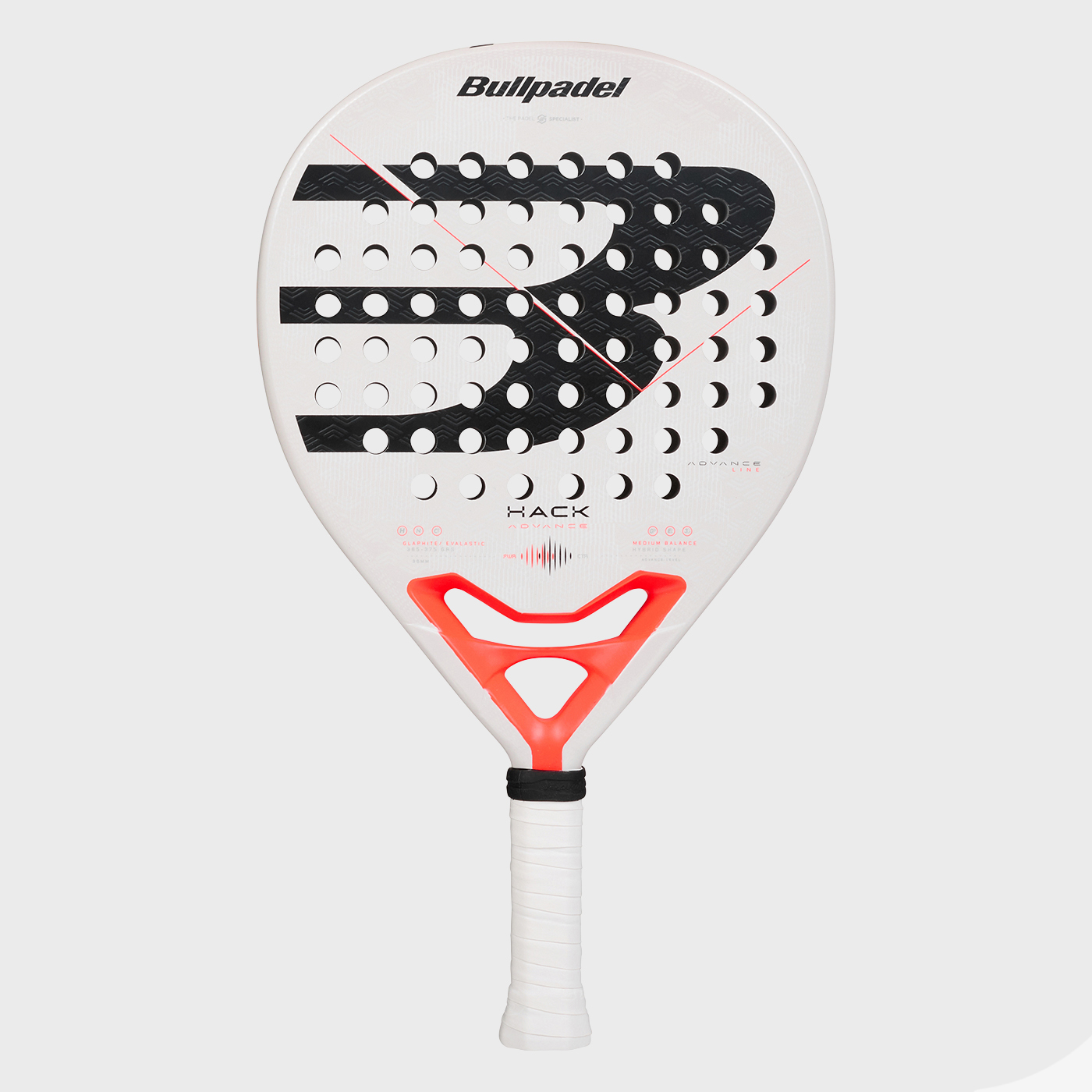 BULLPADEL HACK ADVANCE PADEL - WHITE